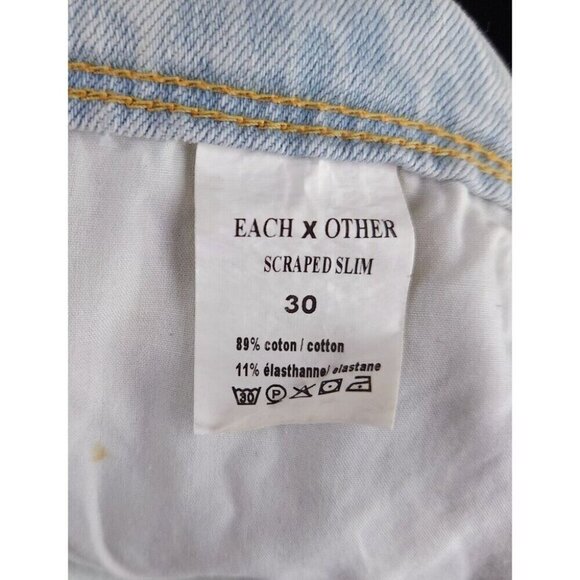 Each x Other Limited Edition Robert Montgomery Jeans 30 Scraped Slim - Picture 14 of 15